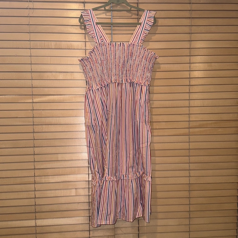 Draper James Kimberly Smocked Striped Midi Dress - Picture 11 of 13